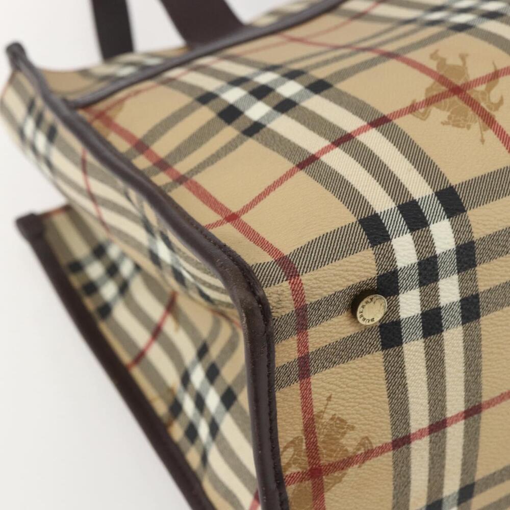 BURBERRY Nova Check Tote Bag PVC Beige Auth 160285 - Picture 14 of 16